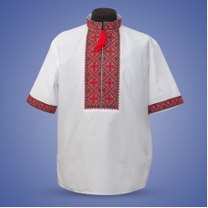 Embroidered shirt "Summer in Red"